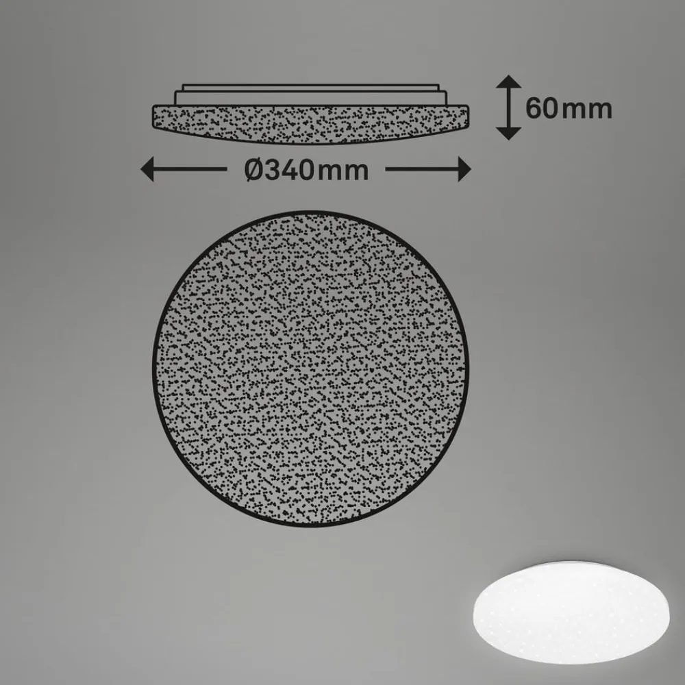 LED-loftslampe Case IP44 starry sky 840 Ø 34cm^Briloner New