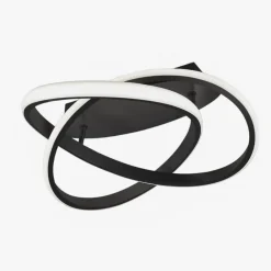 Reality Leuchten LED-loftslampe Course, mat sort, 3.000 K, Ø 45 cm