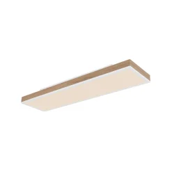 LED-loftslampe Doro, længde 80 cm, mørkt træ, træ, CCT^Globo Outlet
