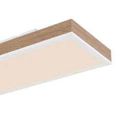 LED-loftslampe Doro, længde 80 cm, mørkt træ, træ, CCT^Globo Outlet