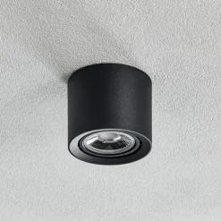 Lucide LED-loftslampe Fedler dæmpet til varm, sort