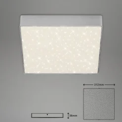 Børn Briloner LED-loftslampe Flame Star, 21,2 x 21,2 cm sølv