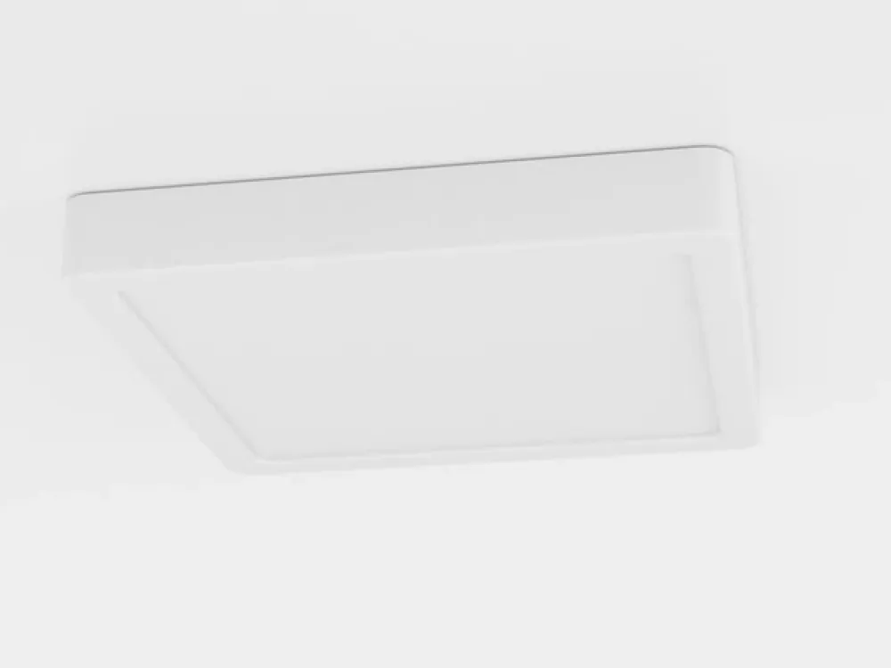 EGLO LED-loftslampe Fueva 5 IP44 3000K hvid 21x21cm