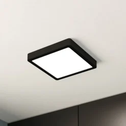 EGLO Loftlamper|Loftlamper>LED-loftslampe Fueva 5 IP44 3000K sort 21x21cm