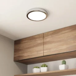 EGLO Loftlamper>LED-loftslampe Fueva 5 IP44 3000K krom Ø21cm