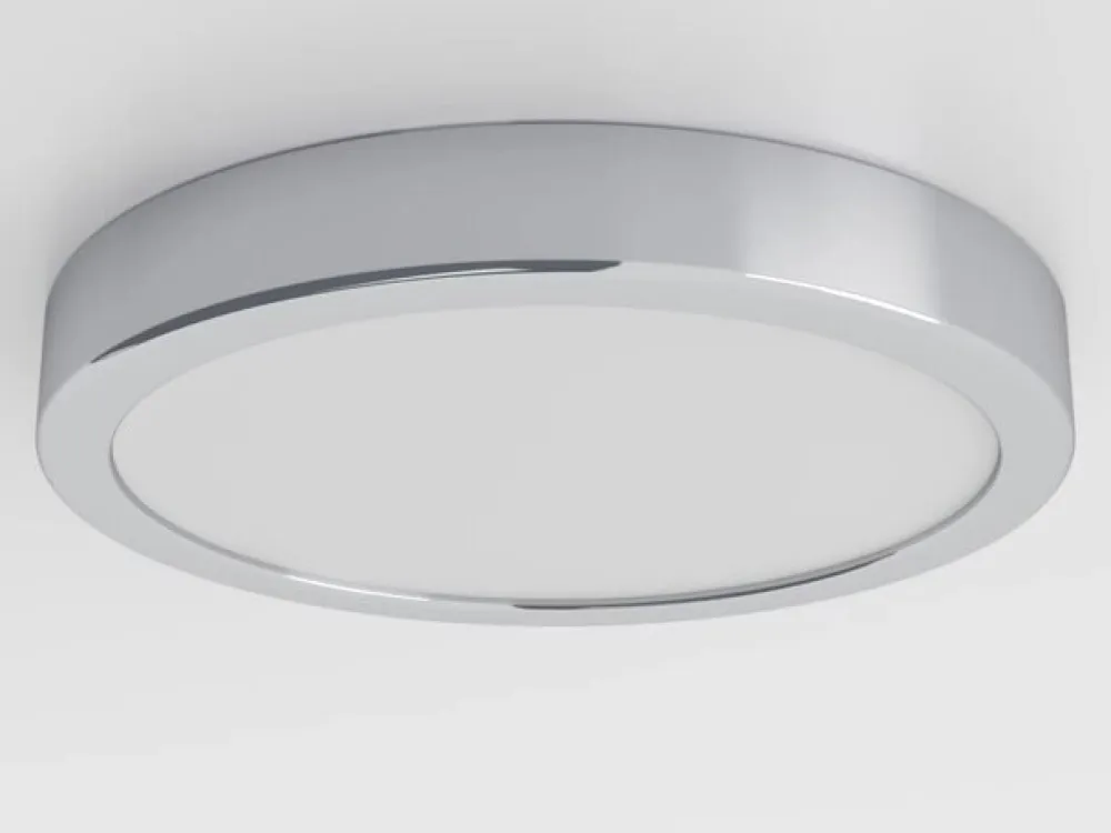 EGLO Loftlamper>LED-loftslampe Fueva 5 IP44 3000K krom Ø21cm