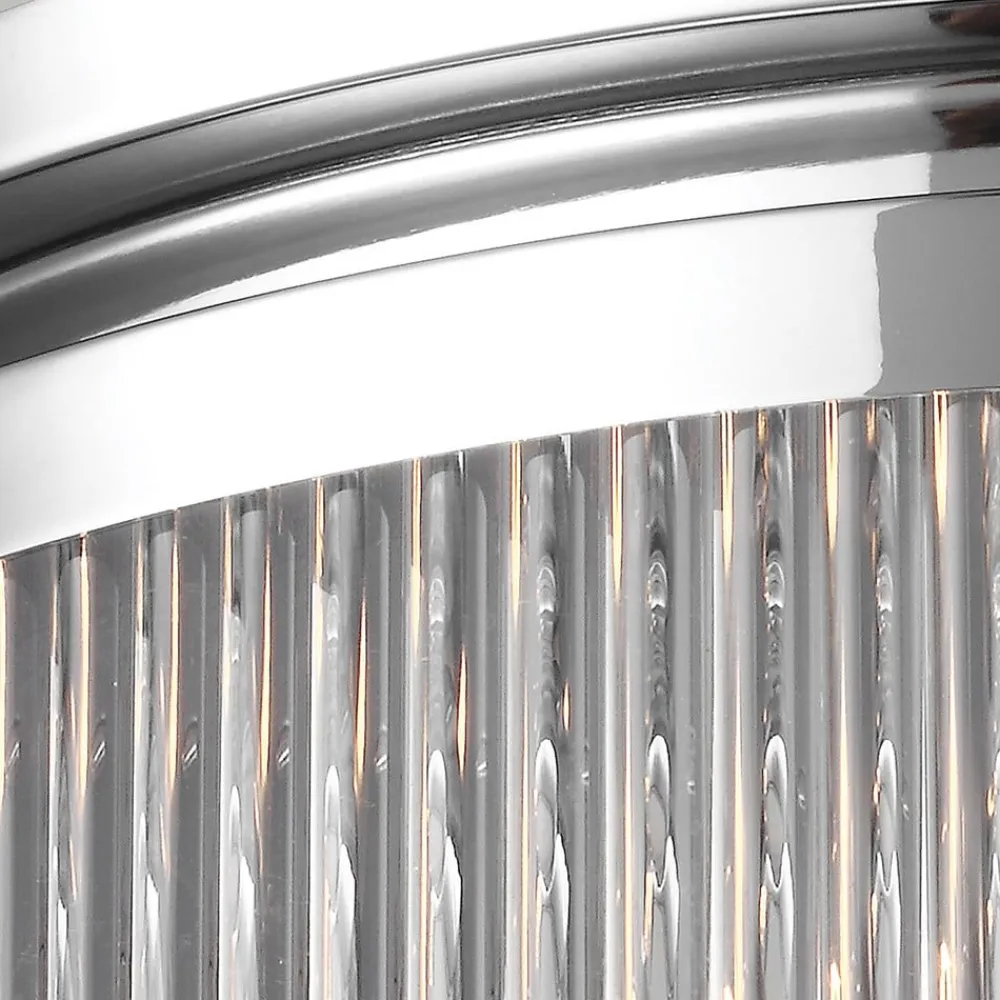 FEISS LED-loftslampe Paulson IP44 krom Ø 38,1 cm