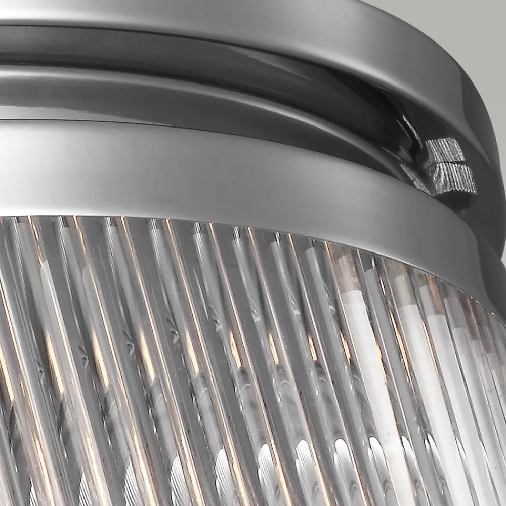 FEISS LED-loftslampe Paulson IP44 krom Ø 38,1 cm