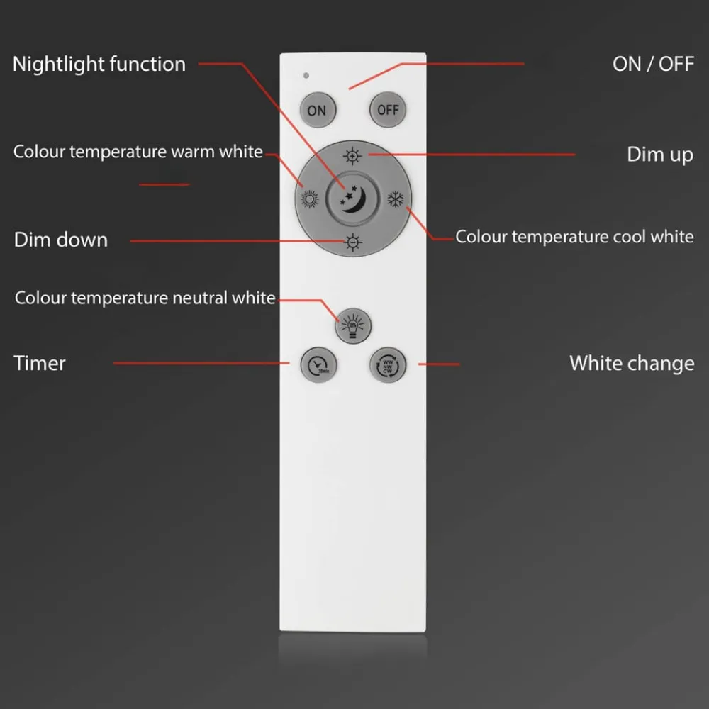 LED-loftslampe Piatto S dæmpbar CCT hvid 100x25cm^Briloner Online
