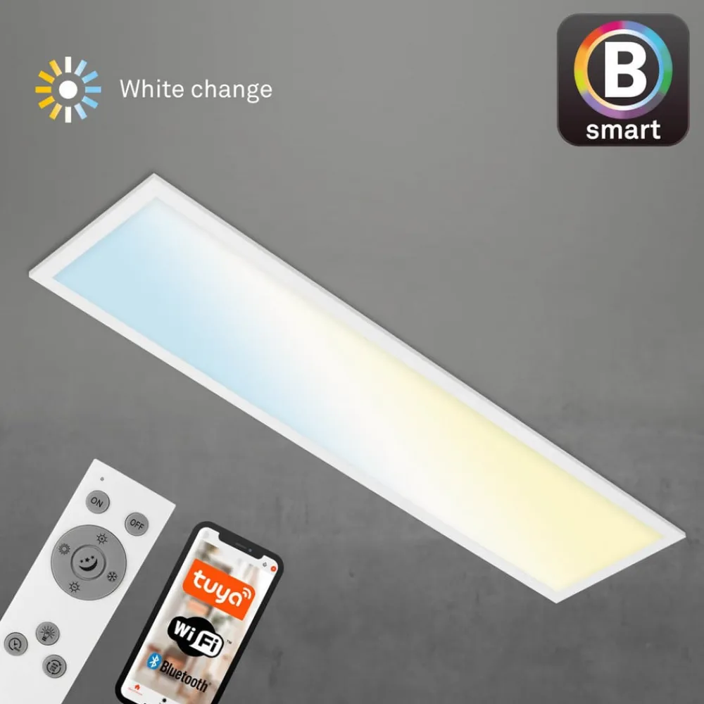 LED-loftslampe Piatto S dæmpbar CCT hvid 100x25cm^Briloner Online