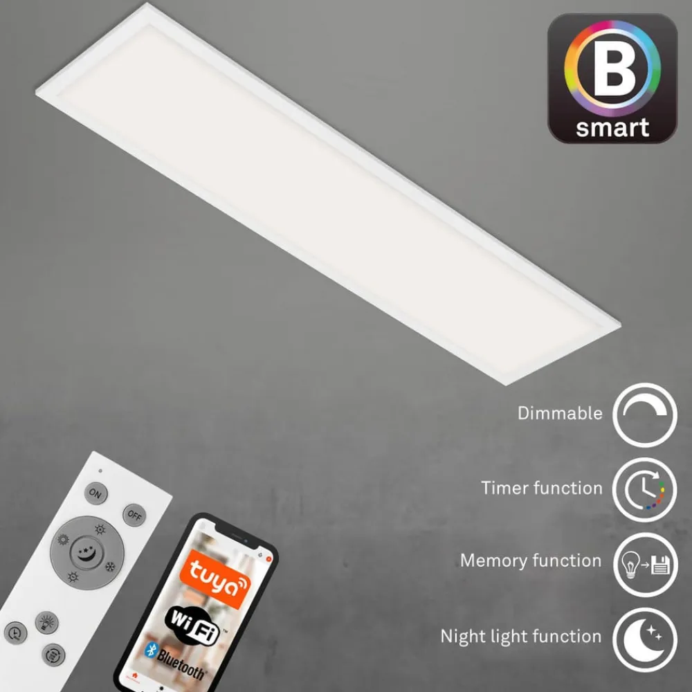 LED-loftslampe Piatto S dæmpbar CCT hvid 100x25cm^Briloner Online