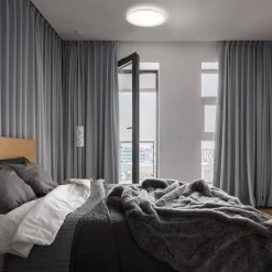 LED-loftslampe Slim, rund, 29,3 cm^Briloner