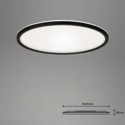 LED-loftslampe Slim smart sort dim CCT Ø 42 cm^Briloner New
