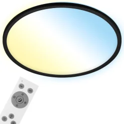 LED-loftslampe Slim smart sort dim CCT Ø 42 cm^Briloner New