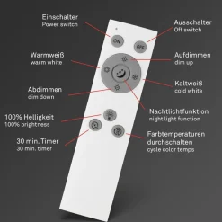 LED-loftslampe Slim smart sort dim CCT Ø 42 cm^Briloner New