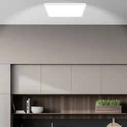 Briloner Arbejdsrum/Kontor>LED-loftslampe Tava A, CCT, 29 x 29 cm, hvid, fjernbetjening