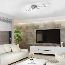 JUST LIGHT. GmbH Loftlamper|Loftlamper>LED-loftslampe Wave 3.000K 97,5x16cm stål