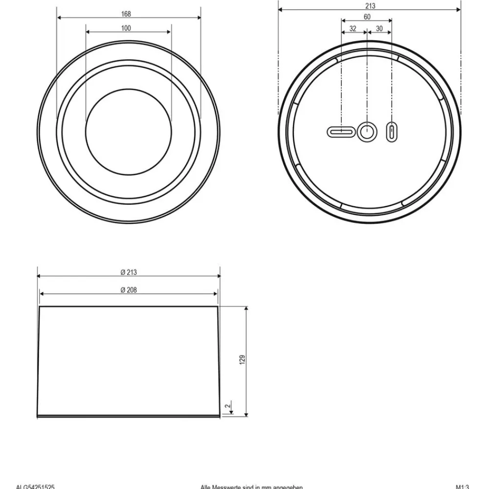 EVN LED-loftspot ALG54, Ø 12,9 cm antracit