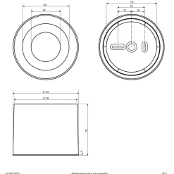 LED-loftspot ALG54, Ø 21,3 cm, hvid^EVN Online