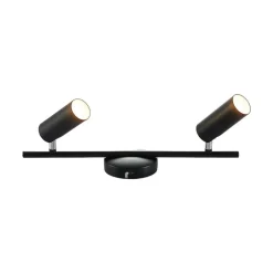 LED-loftspot Camille, sort, to lyskilder^Lindby Best