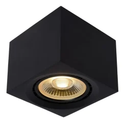 Lucide LED-loftspot Fedler kantet sort