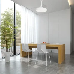 Mantra Iluminación LED-loftventilator Alaska Mini hvid DC støjsvag Ø 91 cm CCT