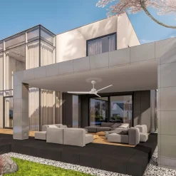 Mantra Iluminación LED-loftventilator Brisa hvid DC støjsvag Ø 175 cm CCT