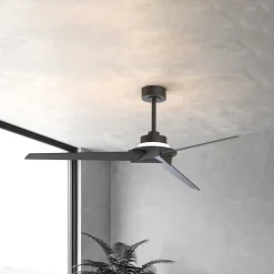 Mantra Iluminación LED-loftventilator Brisa sort/træ DC støjsvag 175 cm CCT