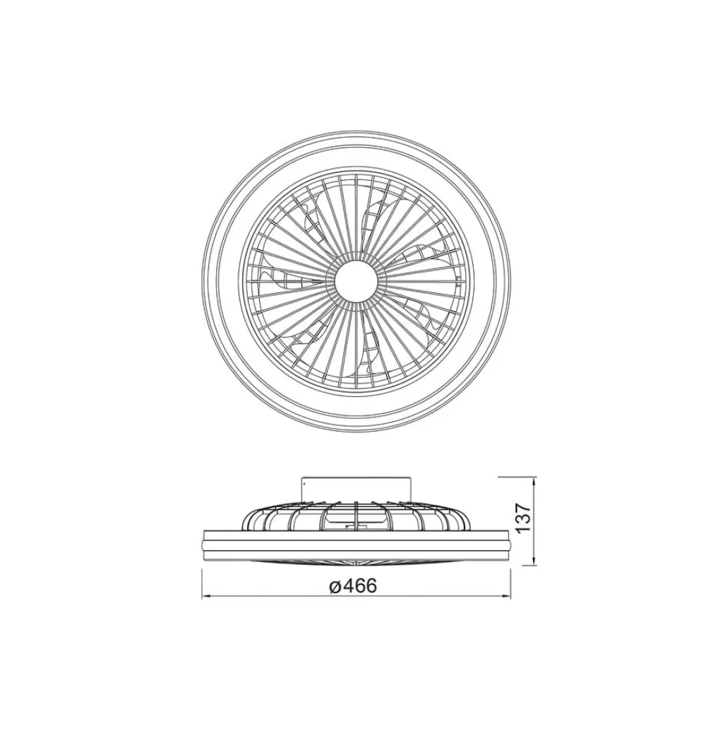 LED-loftventilator Gamer hvid DC støjsvag Ø 47 cm CCT RGB^Mantra Iluminación Sale