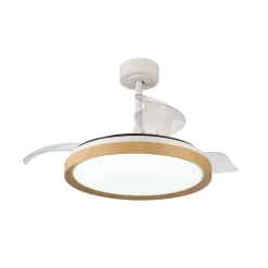 Mantra Iluminación LED-loftventilator Mistral trædekor DC støjsvag Ø 106 cm CCT