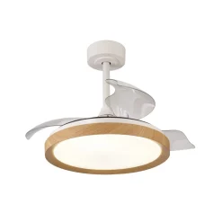 Mantra Iluminación Loftventilatorer>LED-loftventilator Mistral Mini træ DC støjsvag Ø 91 cm CCT