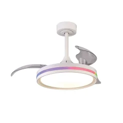 Mantra Iluminación LED-loftventilator North hvid DC støjsvag Ø 91 cm CCT RGB