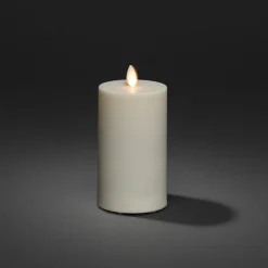 Konstsmide Christmas Julepynt|Led Stearinlys>LED-lys IP44 cremehvid glat Højde 18 cm