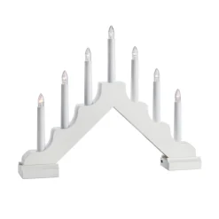 LED-lysestage Evelin i træ, 7 lyskilder, hvid^Markslöjd Online