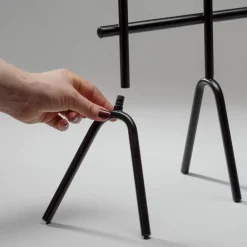 LED-lysestage, sort, 4 lyskilder, højde 39 cm^Konstsmide Christmas New