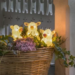 LED-lysfigur gris, sæt med 5 som kæde, klar^Konstsmide Season Outlet