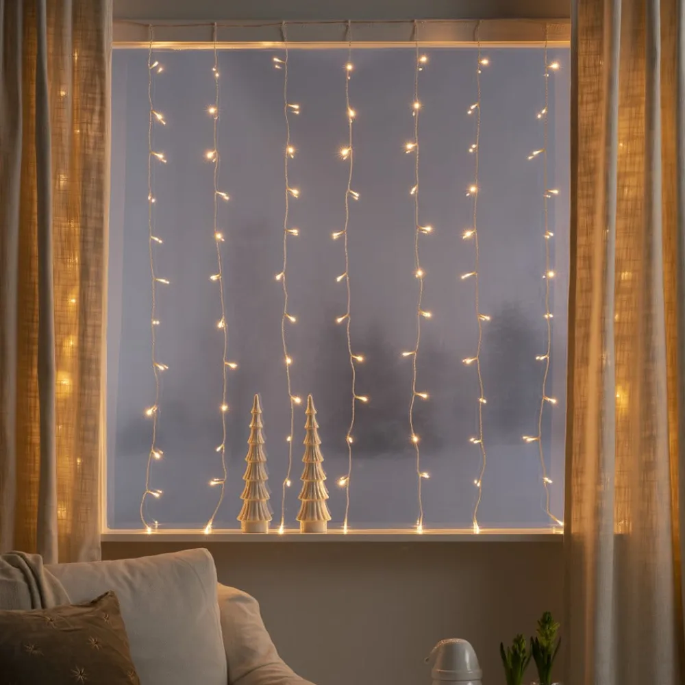 LED-lysforhæng, 120 lyskilder, ravgult^Konstsmide Christmas Hot