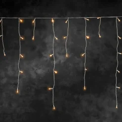 Konstsmide Christmas LED-lysgardin ice rain amber white 5m