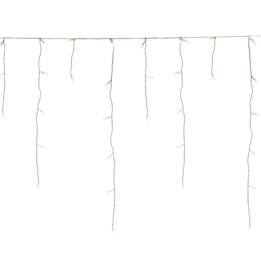Konstsmide Christmas LED-lysgardin ice rain amber white 5m