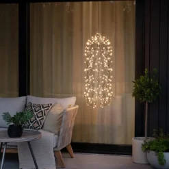 LED-lysgardin vandmand 2.600K 400 LED'er 95x30cm^Konstsmide Christmas Discount