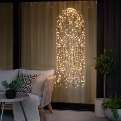 LED-lysgardin vandmand 2.600K 900 LED'er 145x45cm^Konstsmide Christmas