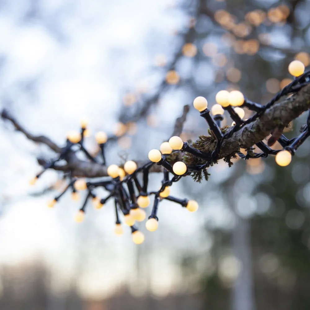 STAR TRADING Dekorationsbelysning>LED-lyskæde Berry Mini med timerfunktion hvid