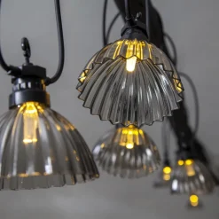 LED-lyskæde Circus Shade med 12 skærme grå^STAR TRADING Online