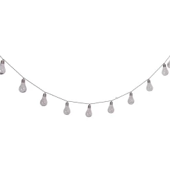 Näve LED-lyskæde m. solcelle, glødepære, 10 lyskilder