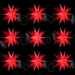 LED-lyskæde med 9 stjerner til udendørs brug, rød^STERNTALER Best
