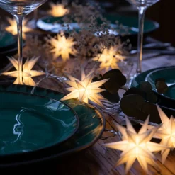 LED-lyskæde med baby-stjerner udenpå 9 lyskilder hvid^STERNTALER Sale