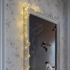 LED-lyskæder Dew Drop Flower, sølv, 140 cm, batteri^STAR TRADING Outlet