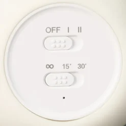 FH Lighting LED-natbordslampe mango, hvid, timer, dæmpbar