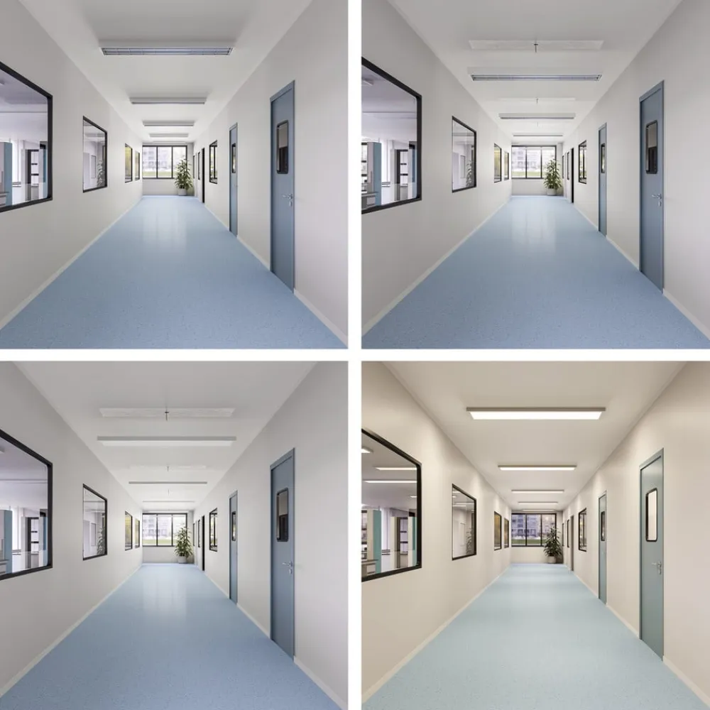 Deko-Light LED-panel PRO OFFICE SANO, 153 x 33 cm, DALI hvid metal CCT