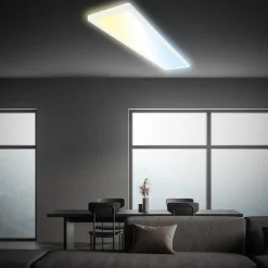 Briloner LED-panel Tava CCT, hvid, 98 x 20 cm, baggrundsbelysning, plast